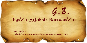 Györgyjakab Barnabás névjegykártya